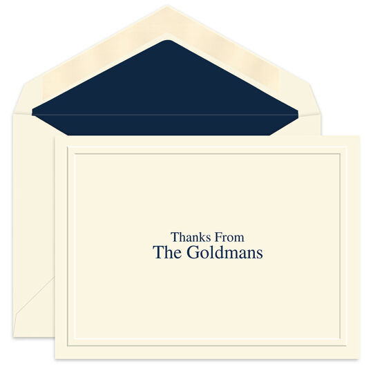 Basic Thank You Folded Note Cards